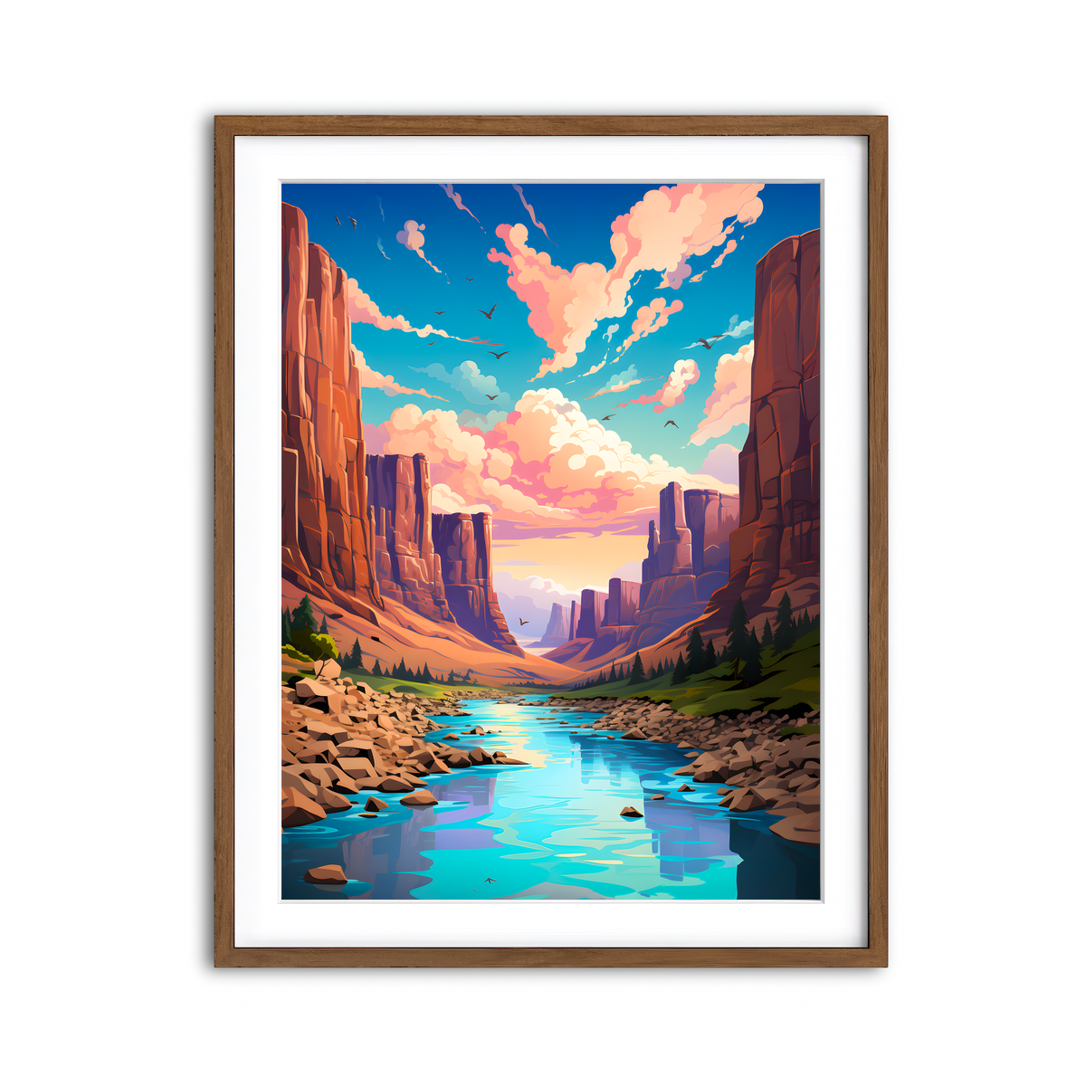 Framed Print 3x4 Walnut