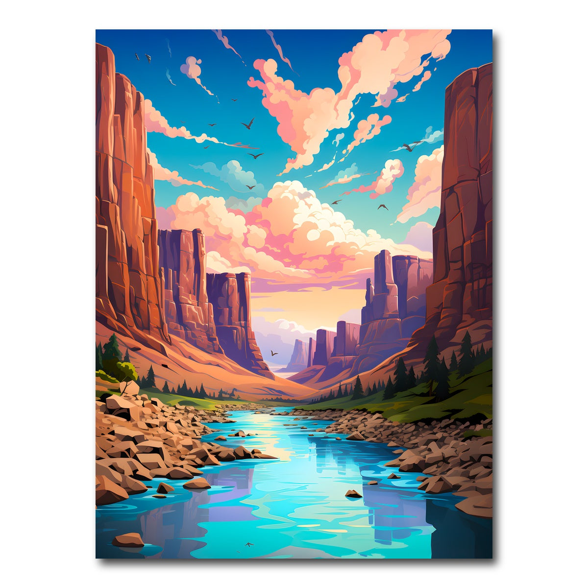 AUTO-MOCKUP WHITE | USA - Grand Canyon | 1 Piece | Gallery Wrap Canvas | group=3x4