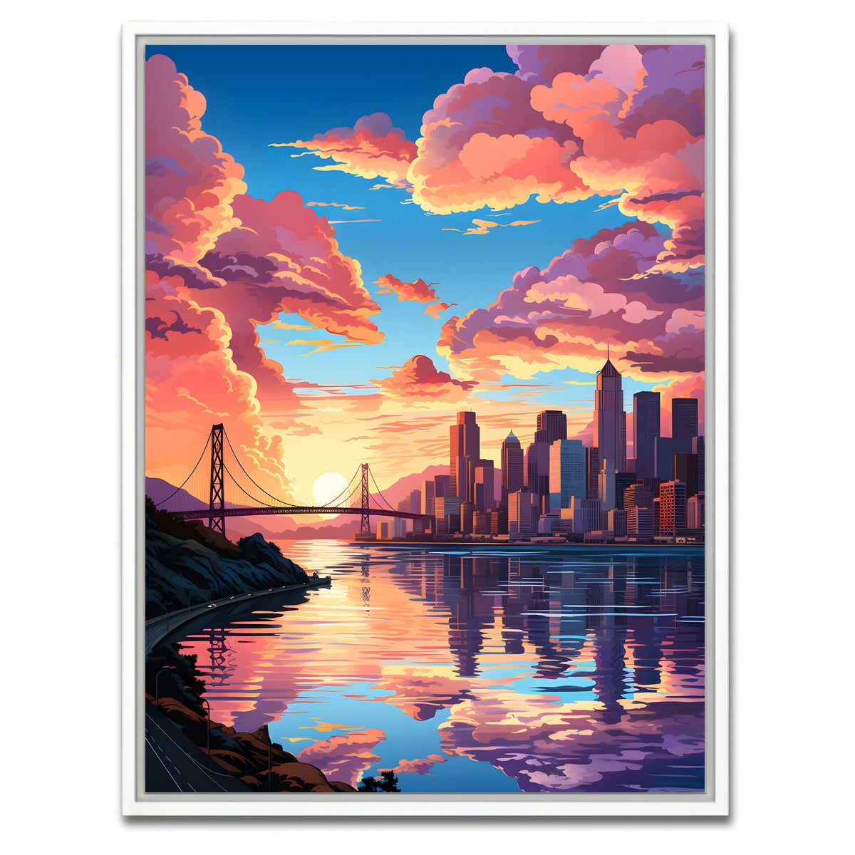 AUTO-MOCKUP WHITE | USA - San Francisco | 1 Piece | White Framed Canvas | group=3x4