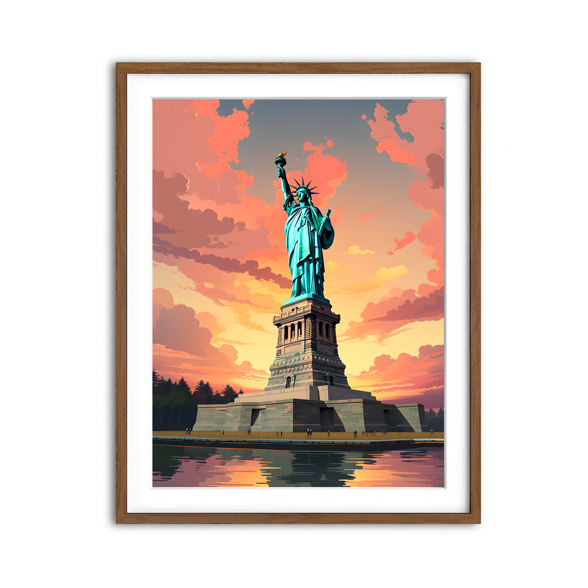 Framed Print 3x4 Walnut