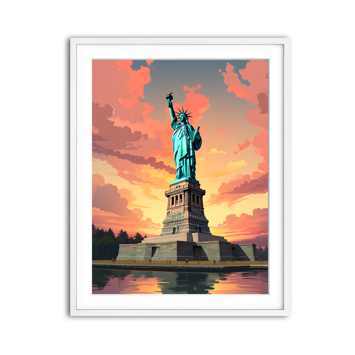 Framed Print 3x4 White