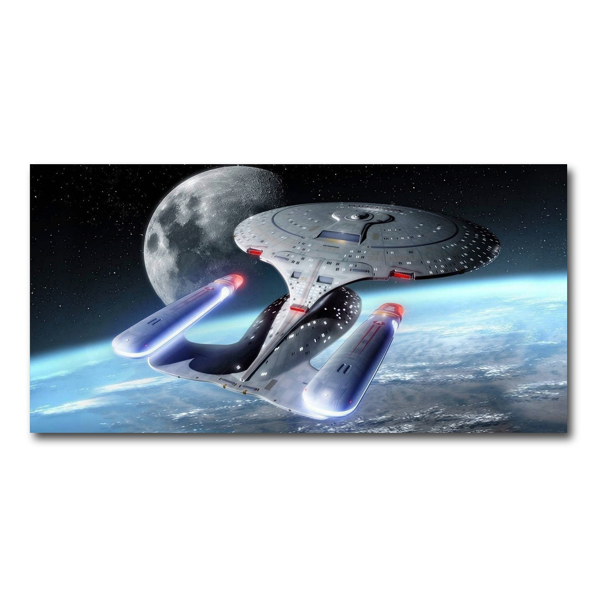 AUTO-MOCKUP WHITE | USS Enterprise-D | 1 Piece | Gallery Wrap Canvas | group=2x1