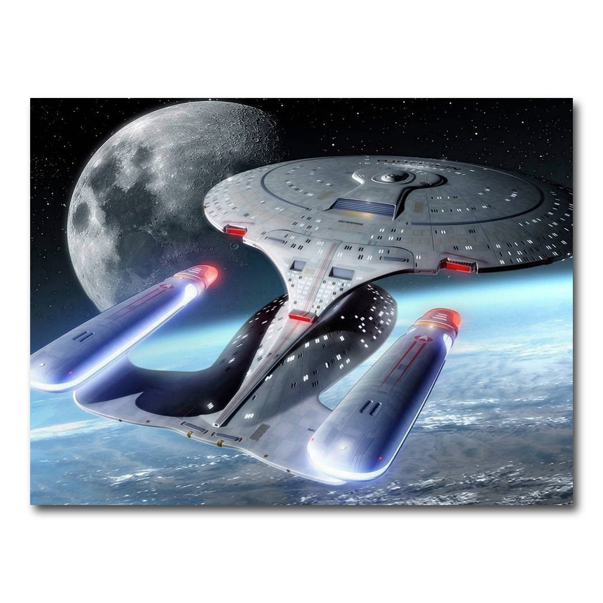 AUTO-MOCKUP WHITE | USS Enterprise-D | 1 Piece | Gallery Wrap Canvas | group=4x3