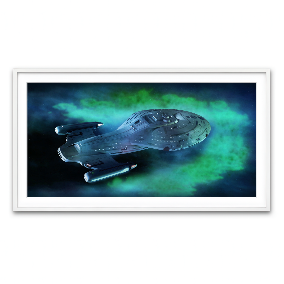 Framed Print 2x1 White