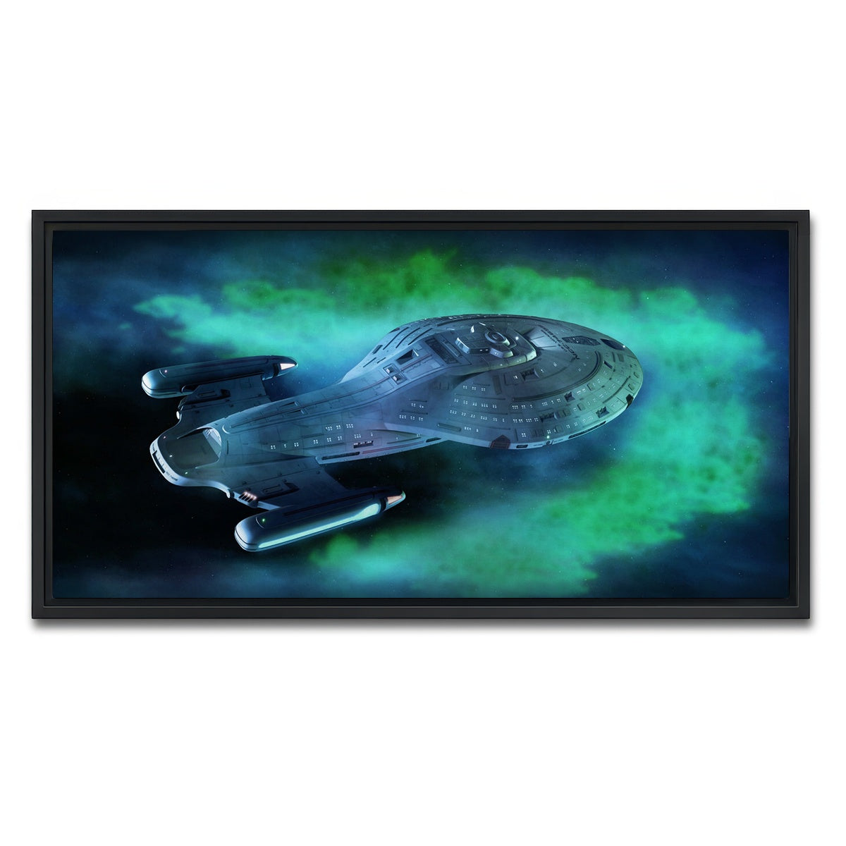 AUTO-MOCKUP WHITE | USS Voyager | 1 Piece | Black Framed Canvas | group=2x1