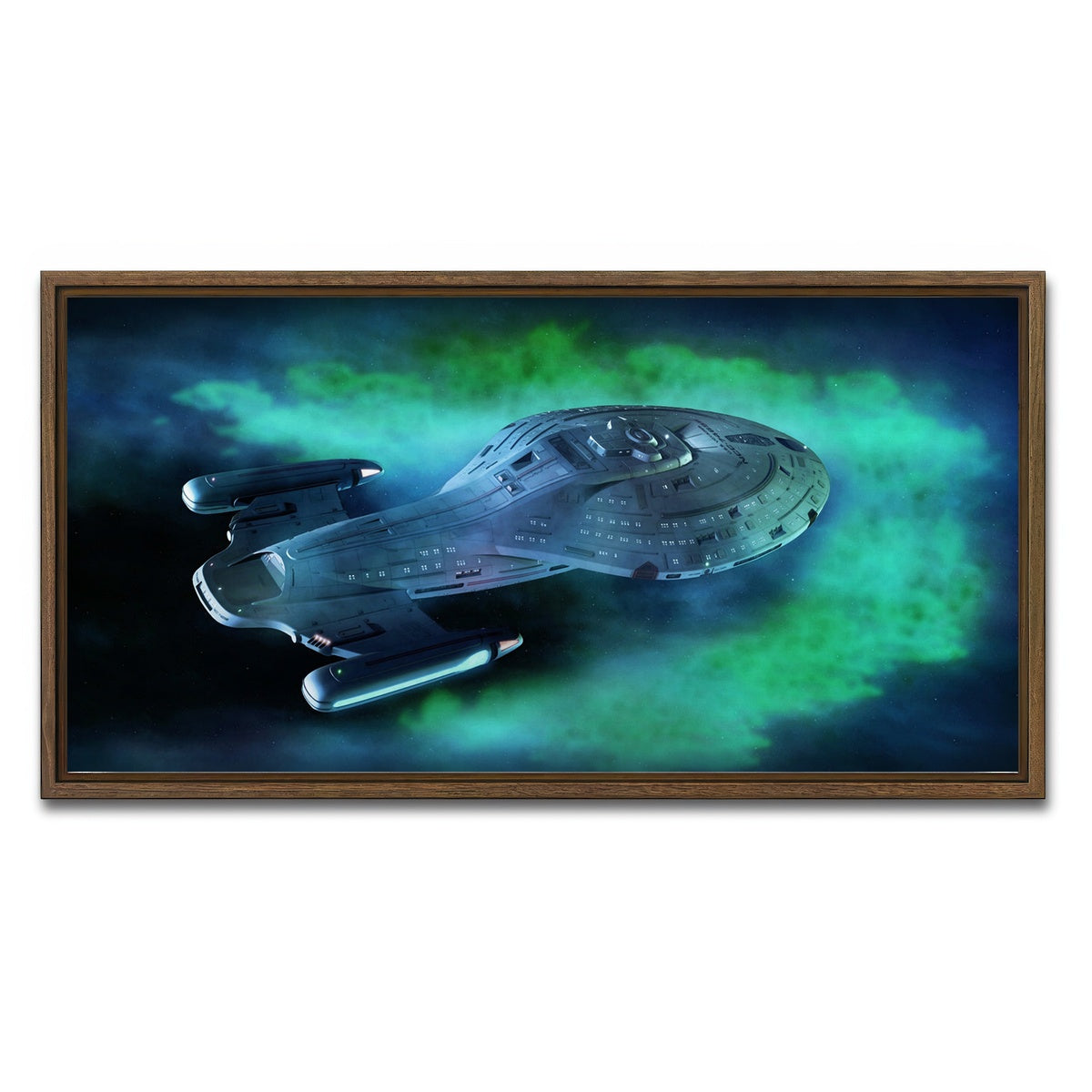 AUTO-MOCKUP WHITE | USS Voyager | 1 Piece | Walnut Framed Canvas | group=2x1
