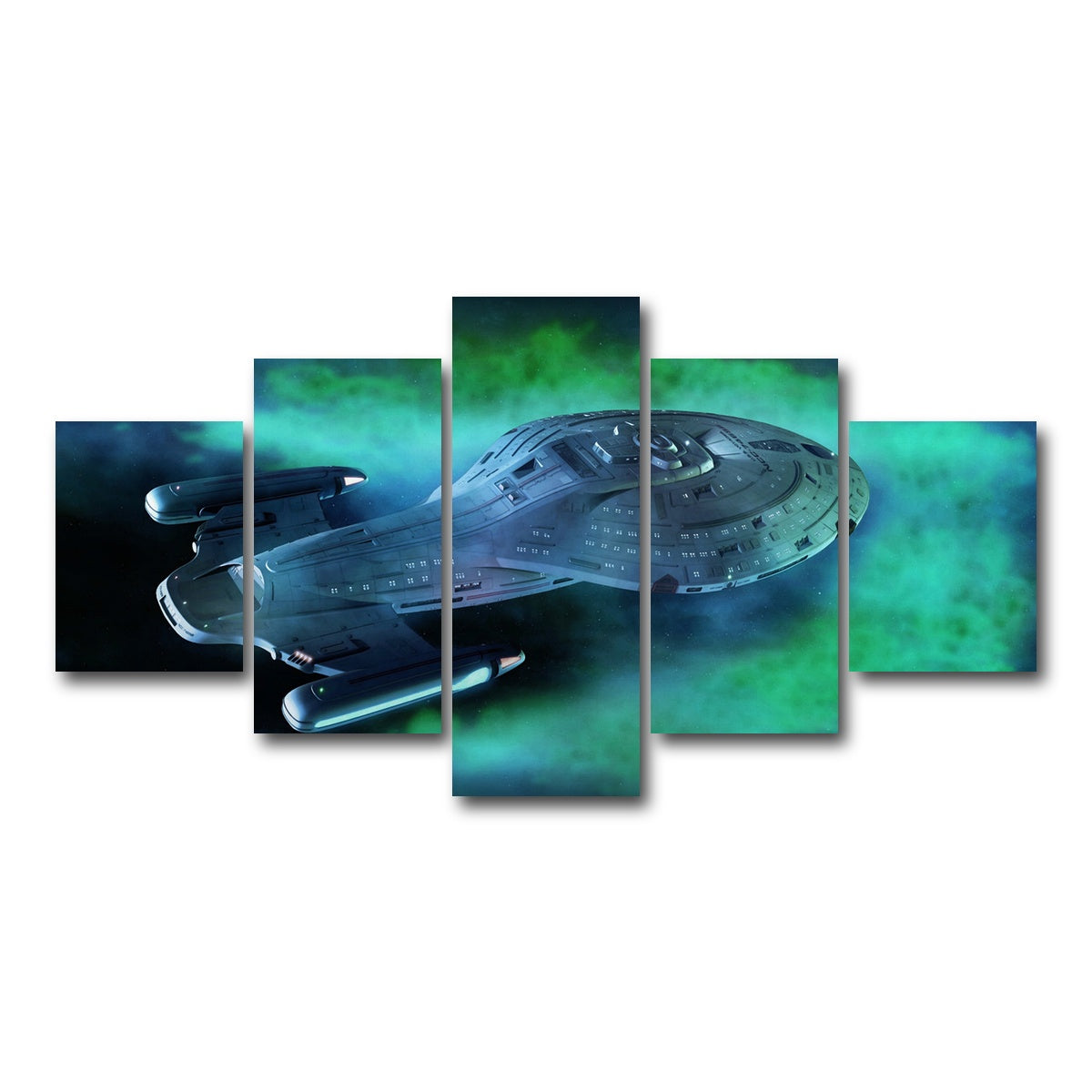 AUTO-MOCKUP WHITE | USS Voyager | 5 Piece | Gallery Wrap Canvas | group=5_short