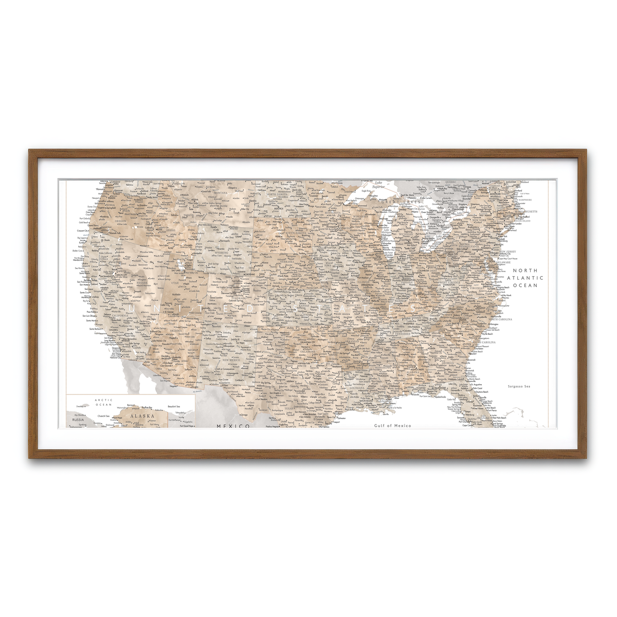 Framed Print 2x1 Walnut