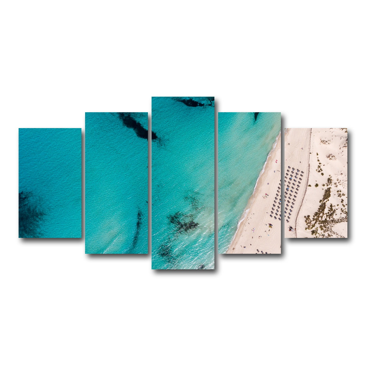 AUTO-MOCKUP WHITE | Umbrella Beach | 5 Piece | Gallery Wrap Canvas | group=5_normal
