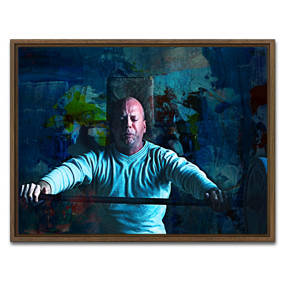 AUTO-MOCKUP WHITE | Unbreakable Bench Press | 1 Piece | Walnut Framed Canvas | group=4x3