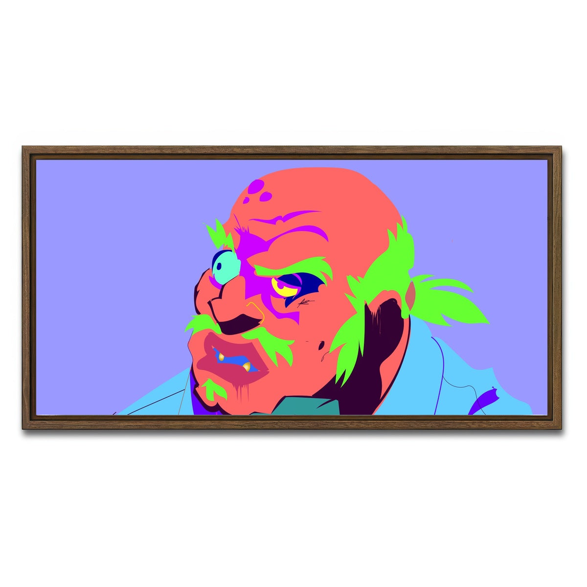AUTO-MOCKUP WHITE | Uncle Ruckus | 1 Piece | Walnut Framed Canvas | group=2x1