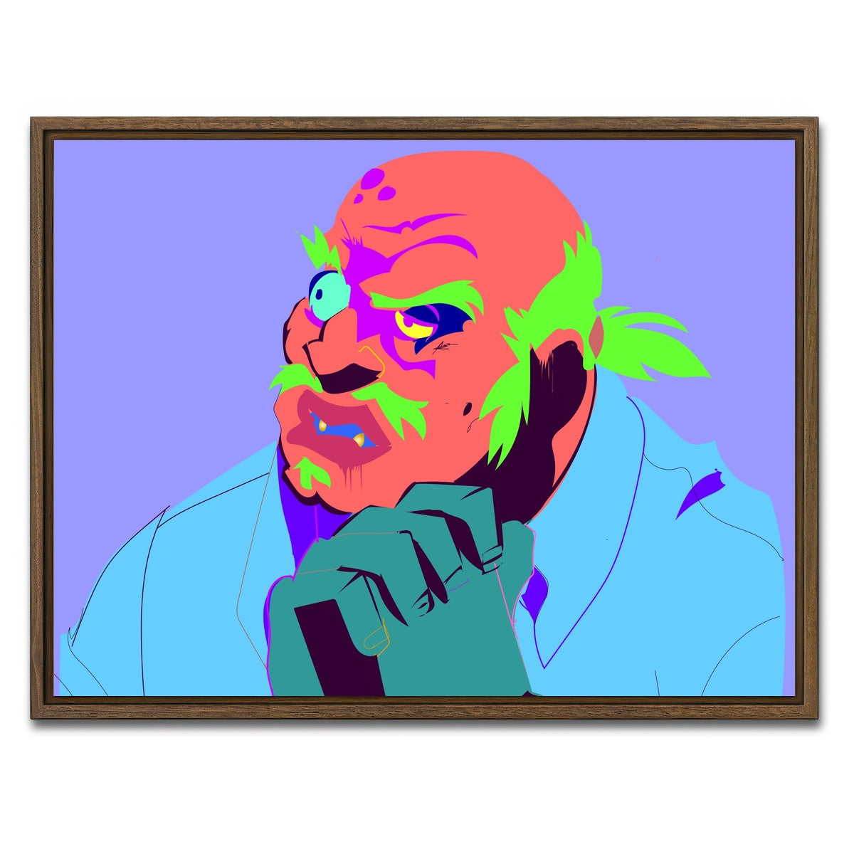 AUTO-MOCKUP WHITE | Uncle Ruckus | 1 Piece | Walnut Framed Canvas | group=4x3