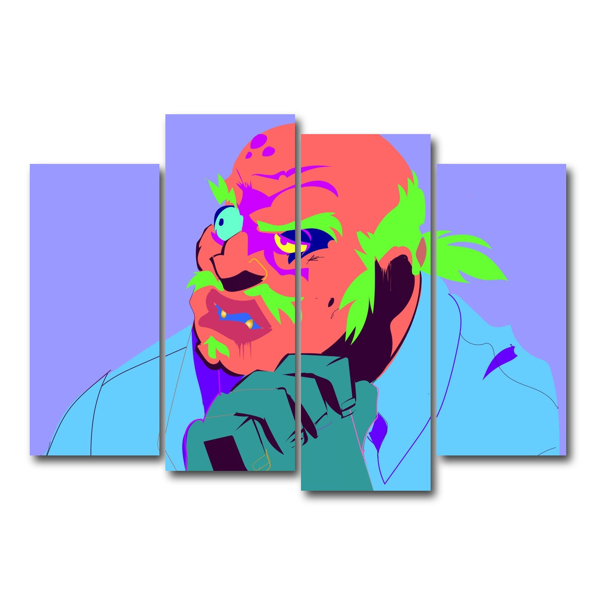 AUTO-MOCKUP WHITE | Uncle Ruckus | 4 Piece | Gallery Wrap Canvas | group=4_normal