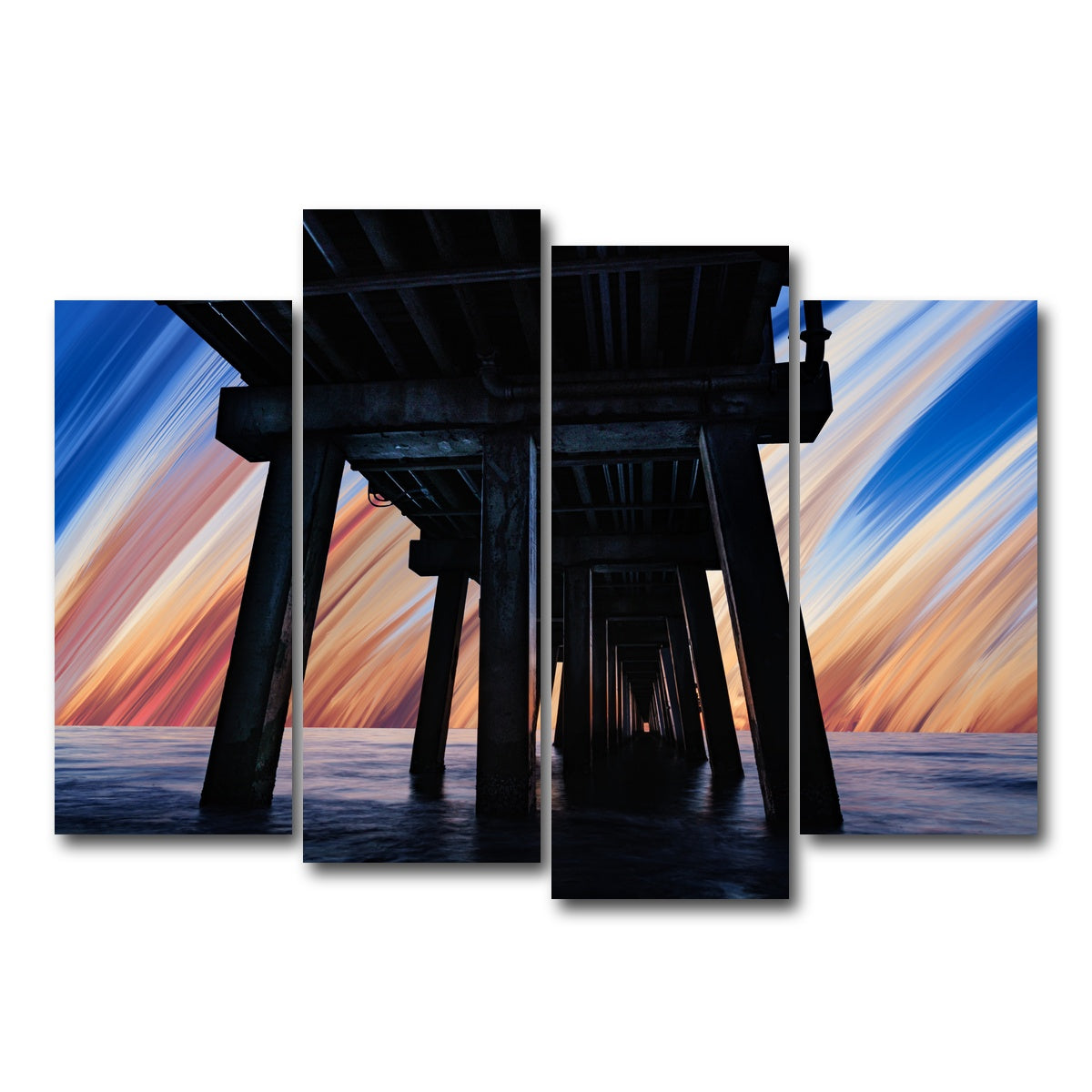 AUTO-MOCKUP WHITE | Under the Pier | 4 Piece | Gallery Wrap Canvas | group=4_normal