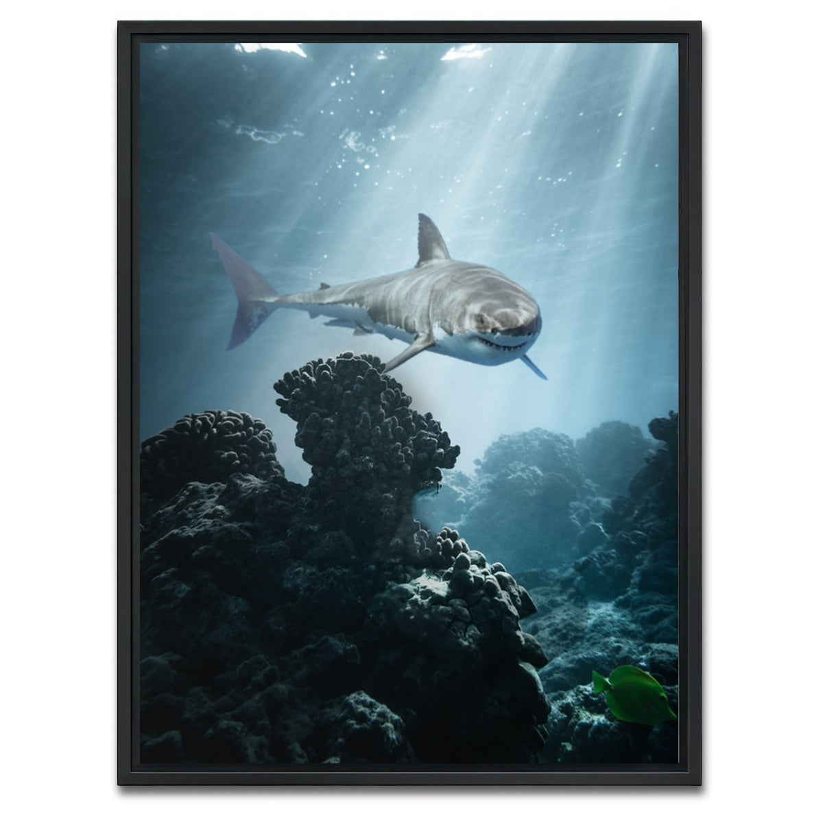 AUTO-MOCKUP WHITE | Underwater Terror | 1 Piece | Black Framed Canvas | group=3x4