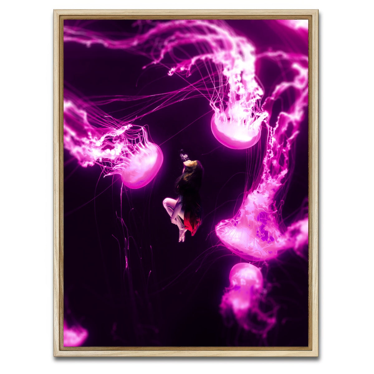 AUTO-MOCKUP WHITE | Underwater spirits | 1 Piece | Natural Framed Canvas | group=3x4