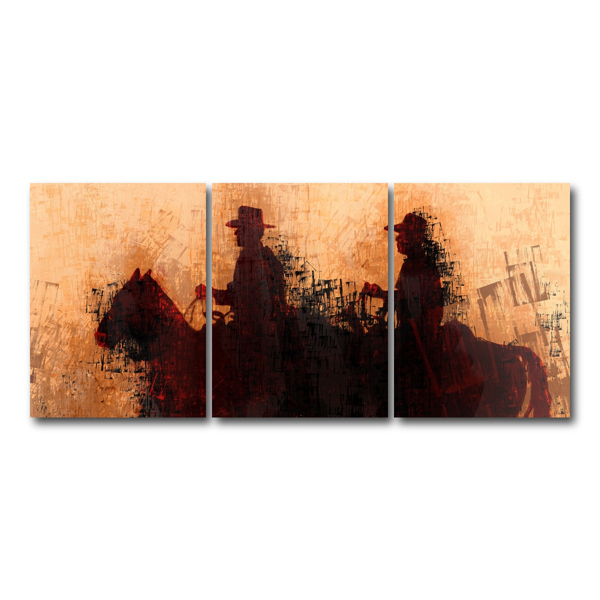 AUTO-MOCKUP WHITE | Unforgiven Riders | 3 Piece | Gallery Wrap Canvas | group=18x24