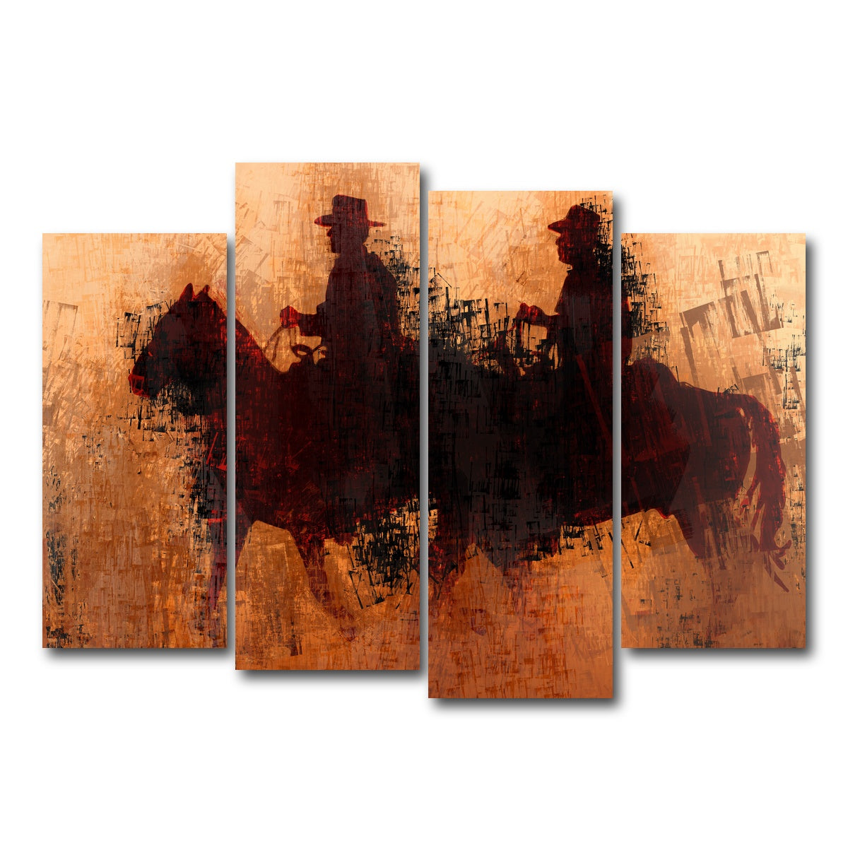 AUTO-MOCKUP WHITE | Unforgiven Riders | 4 Piece | Gallery Wrap Canvas | group=4_normal