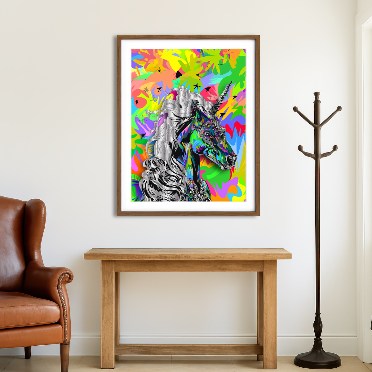 AUTO-MOCKUP ROOM | Unicorn Colors Wall Art