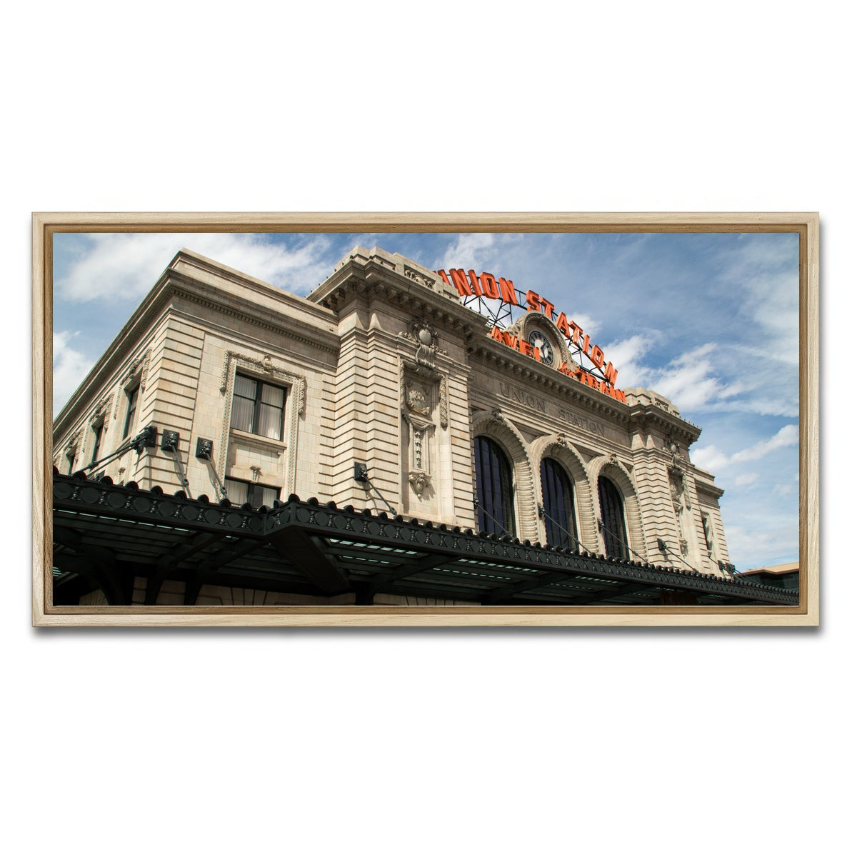AUTO-MOCKUP WHITE | Union Station Denver | 1 Piece | Natural Framed Canvas | group=2x1