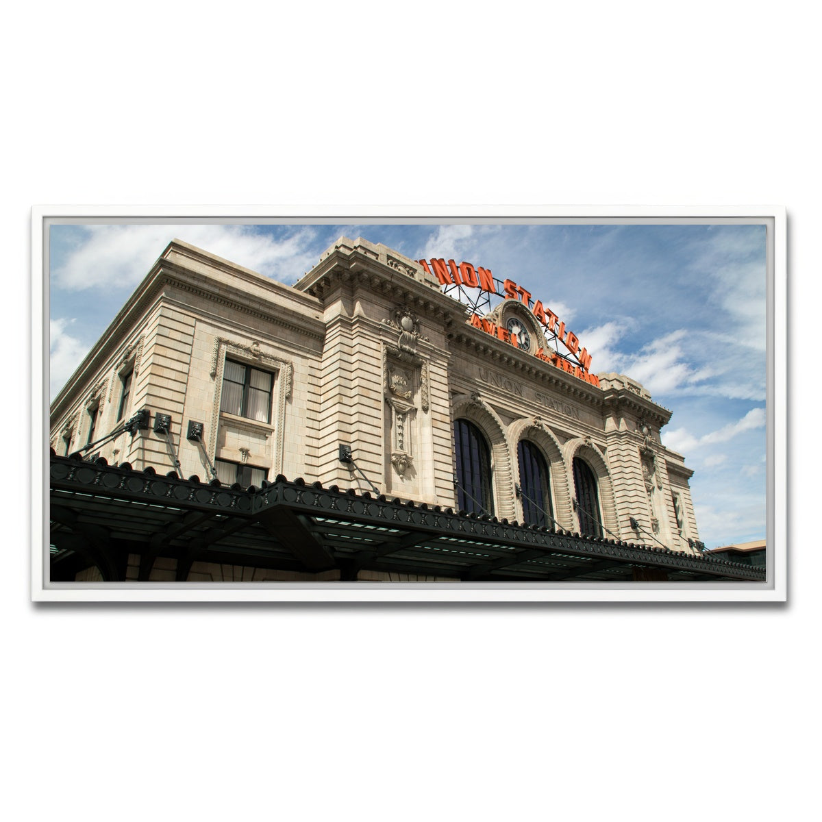 AUTO-MOCKUP WHITE | Union Station Denver | 1 Piece | White Framed Canvas | group=2x1