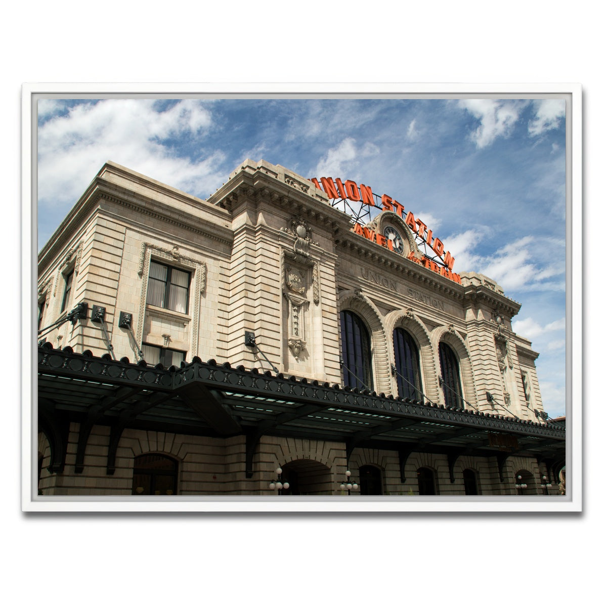 AUTO-MOCKUP WHITE | Union Station Denver | 1 Piece | White Framed Canvas | group=4x3