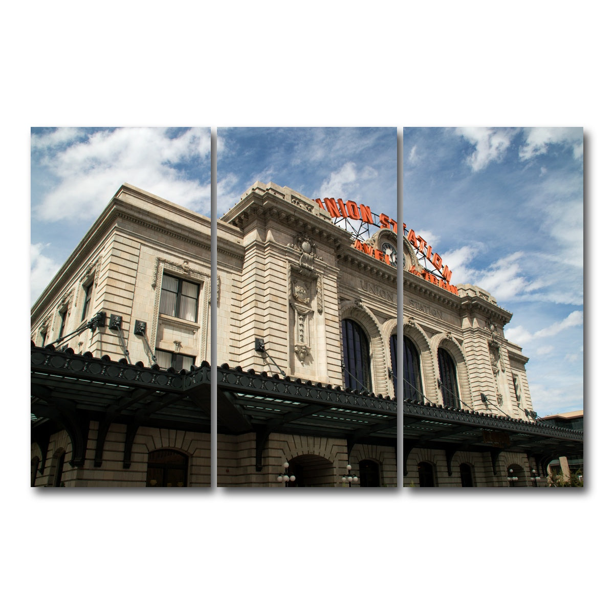 AUTO-MOCKUP WHITE | Union Station Denver | 3 Piece | Gallery Wrap Canvas | group=12x24