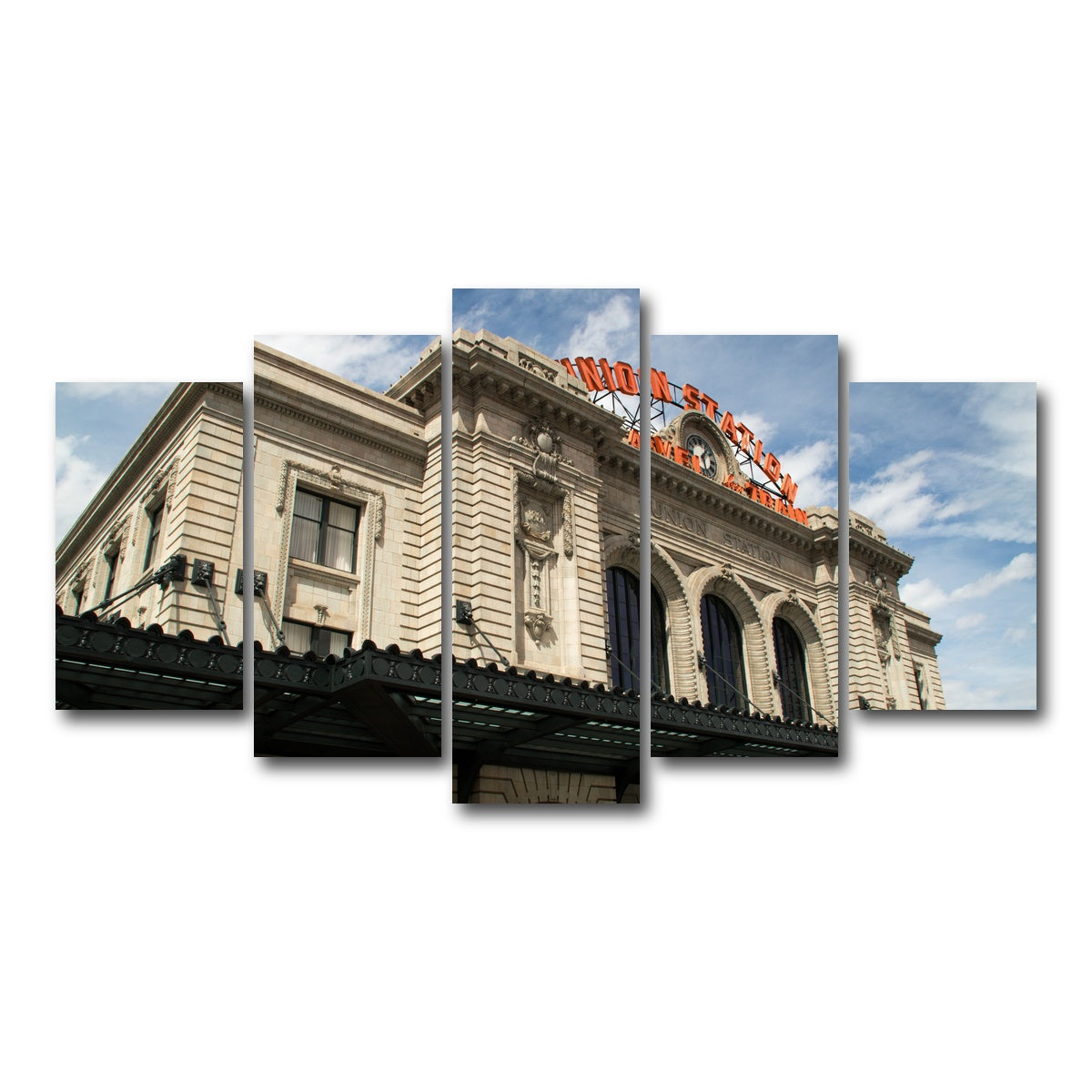 AUTO-MOCKUP WHITE | Union Station Denver | 5 Piece | Gallery Wrap Canvas | group=5_normal