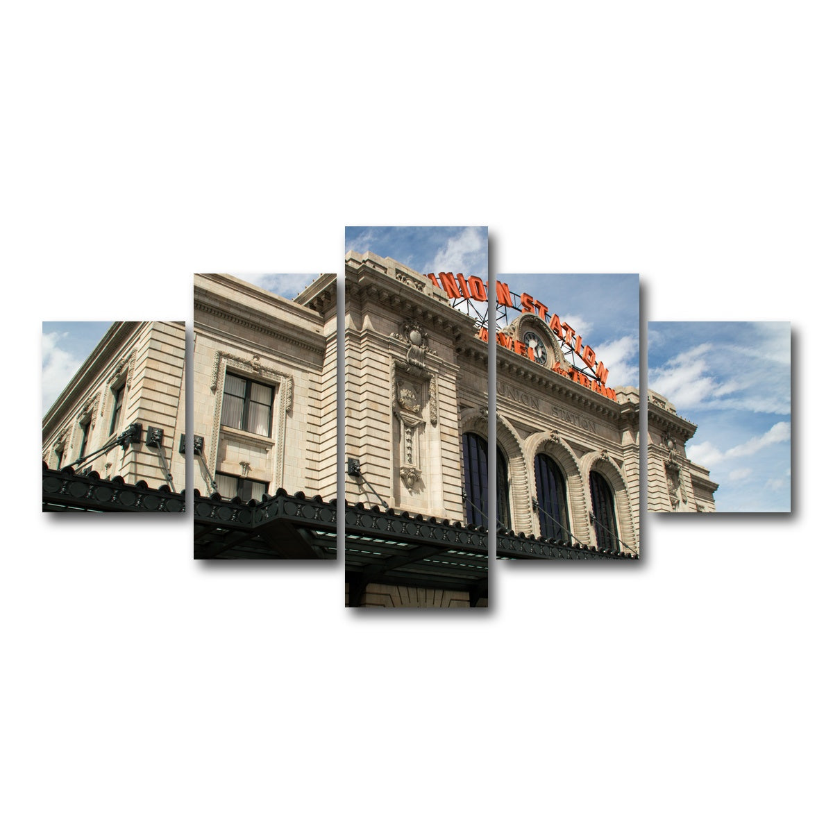 AUTO-MOCKUP WHITE | Union Station Denver | 5 Piece | Gallery Wrap Canvas | group=5_short