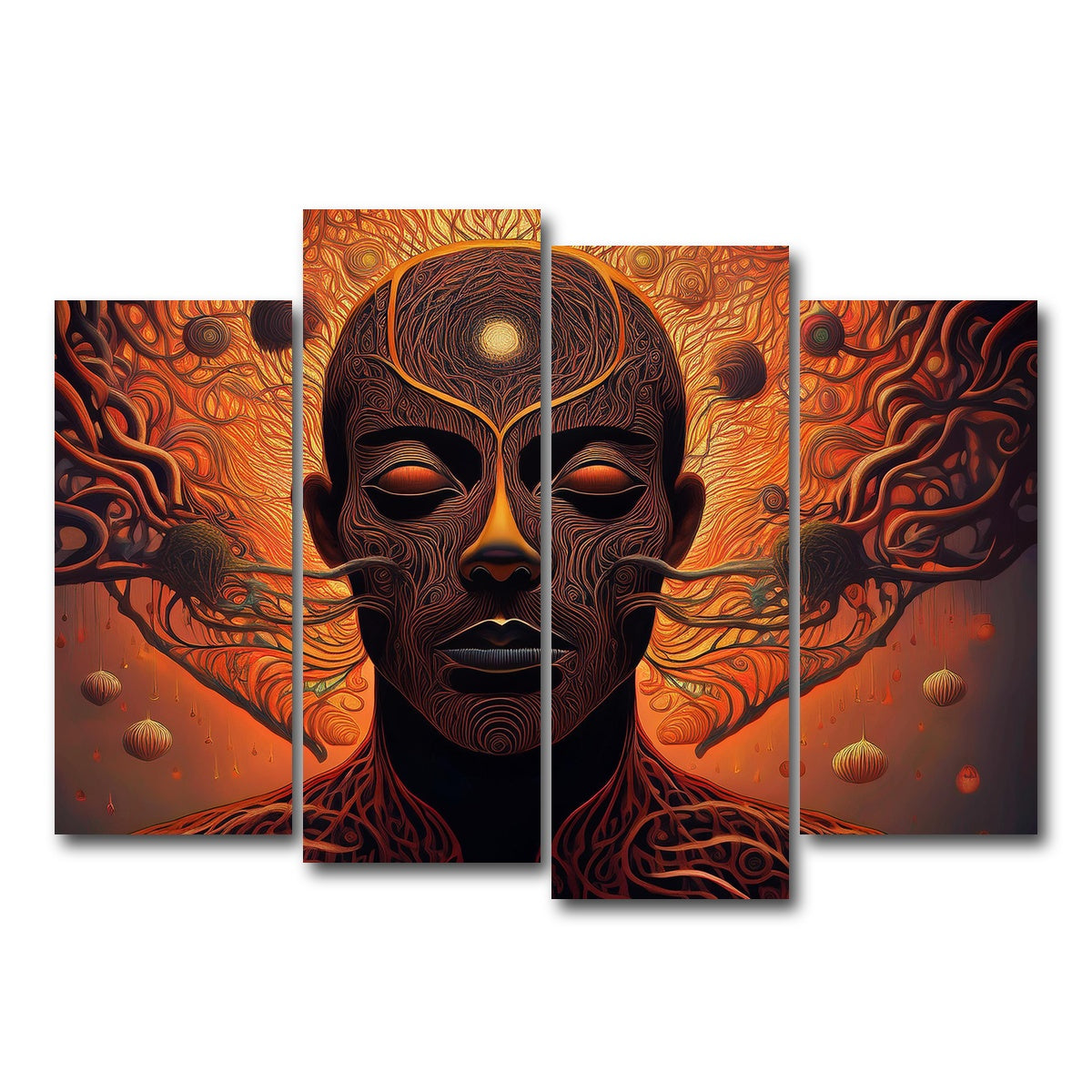 AUTO-MOCKUP WHITE | Unwinding | 4 Piece | Gallery Wrap Canvas | group=4_normal