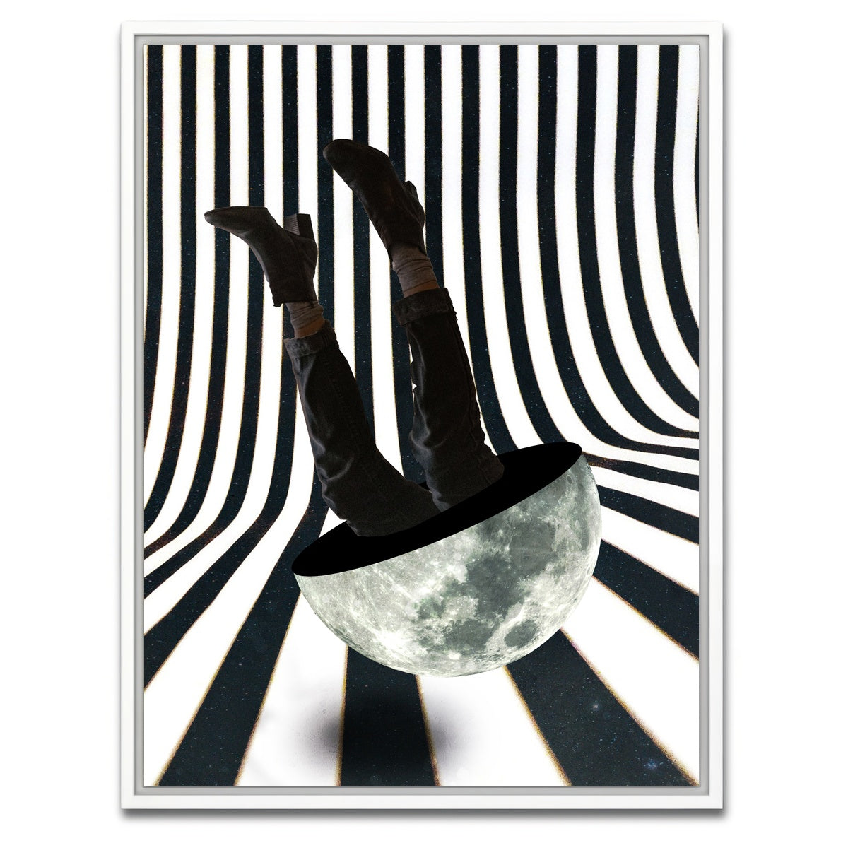 AUTO-MOCKUP WHITE | Upside Down Moon | 1 Piece | White Framed Canvas | group=3x4