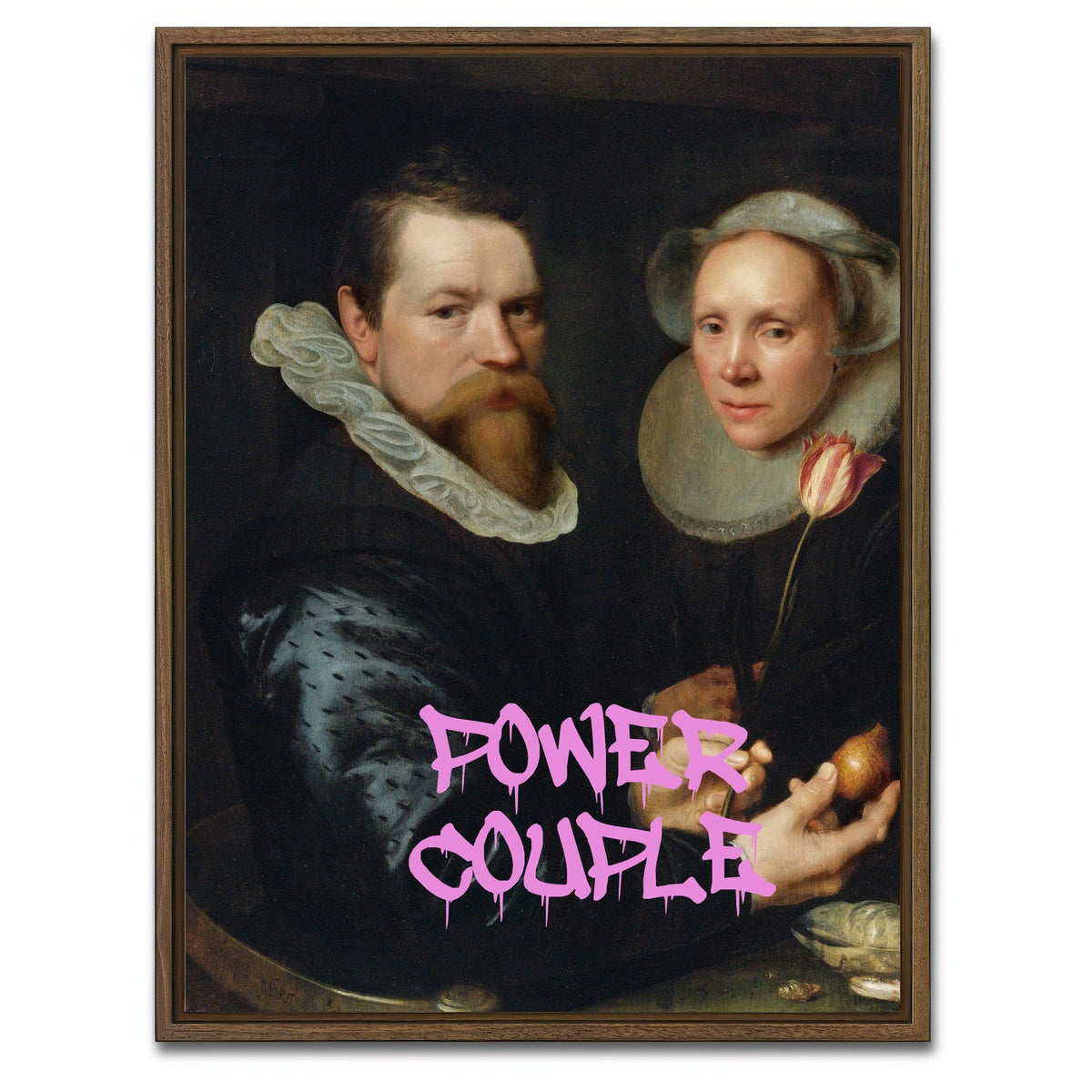 AUTO-MOCKUP WHITE | Us Against The World | 1 Piece | Walnut Framed Canvas | group=3x4