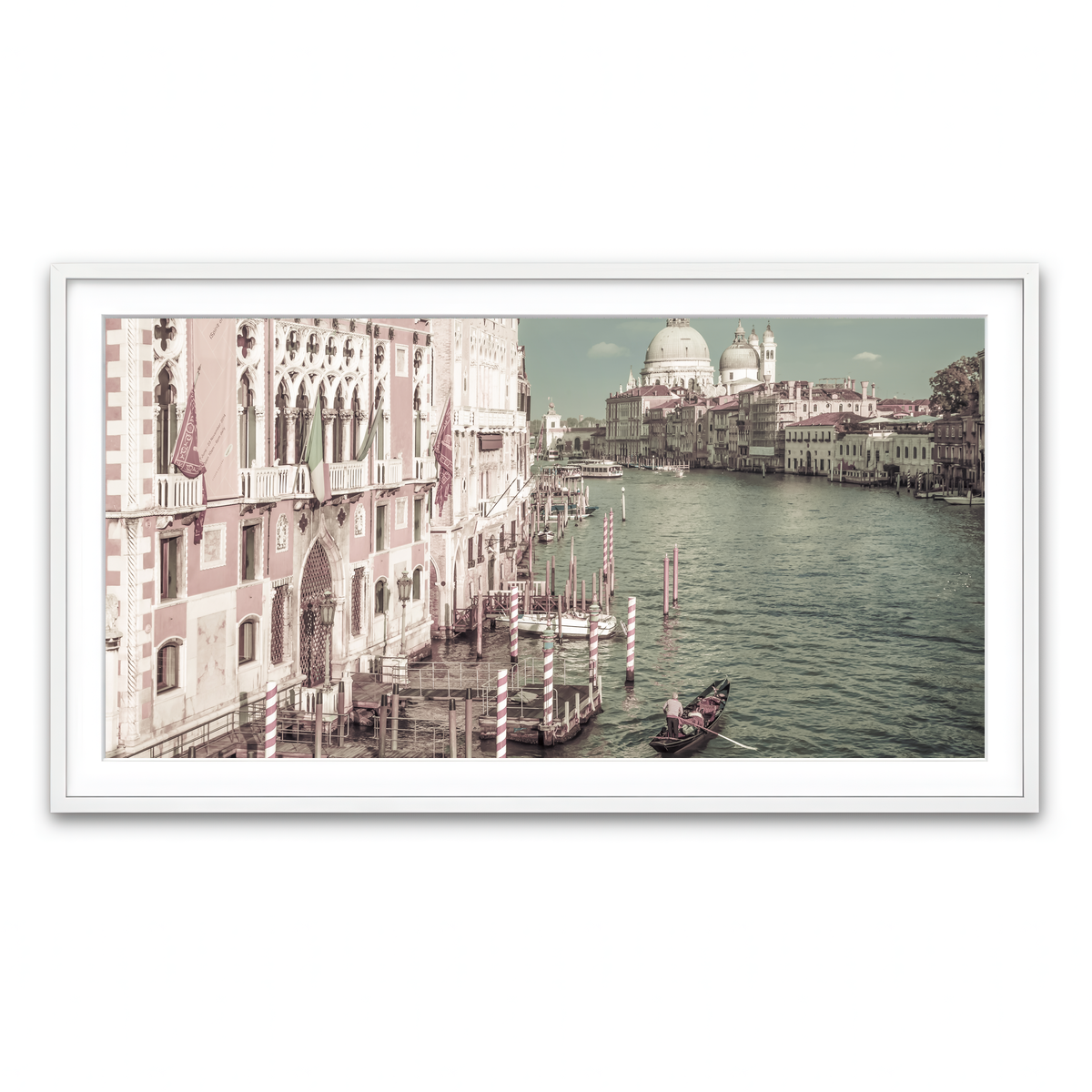 Framed Print 2x1 White