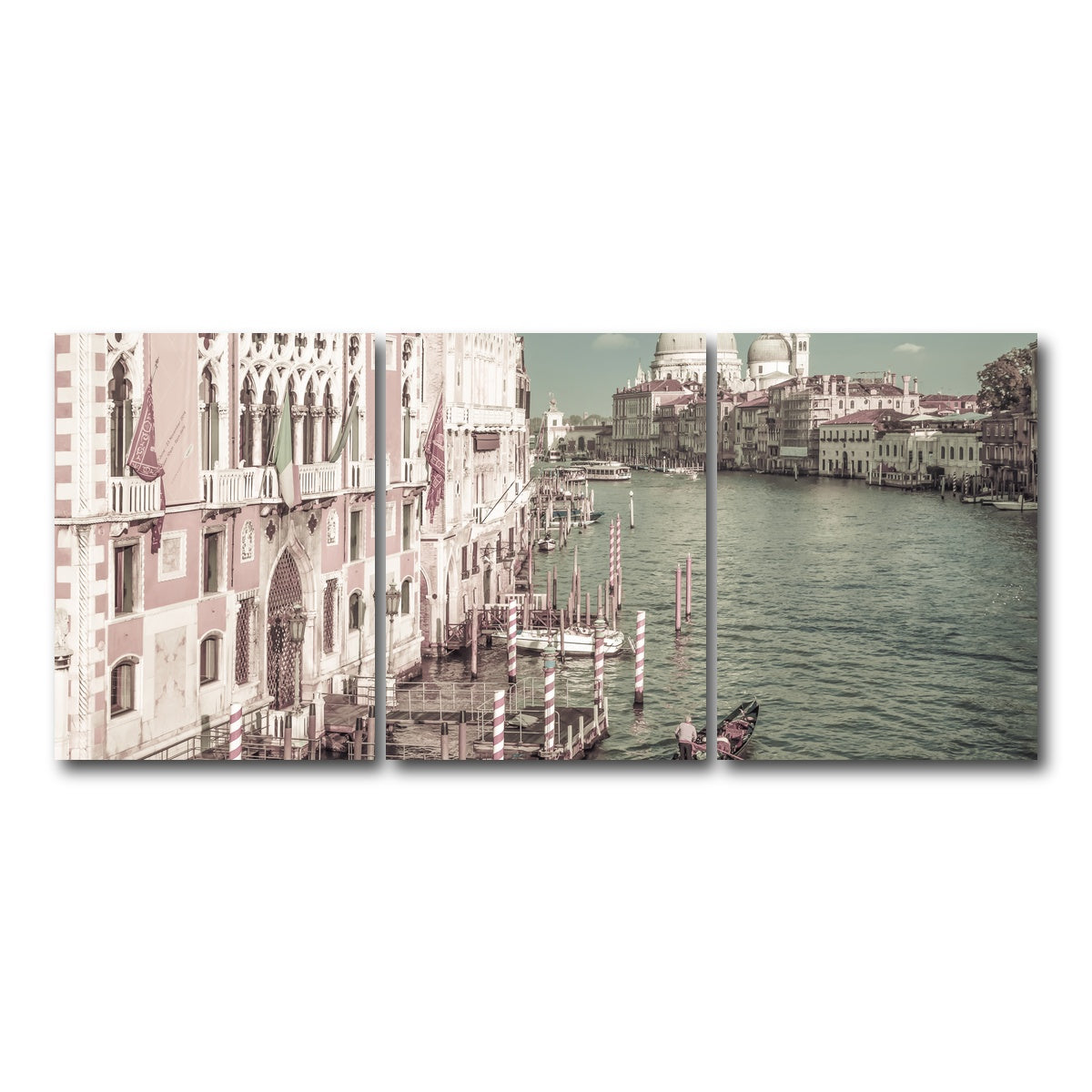 AUTO-MOCKUP WHITE | VENICE Canal Grande & Santa Maria della Salute | 3 Piece | Gallery Wrap Canvas | group=18x24