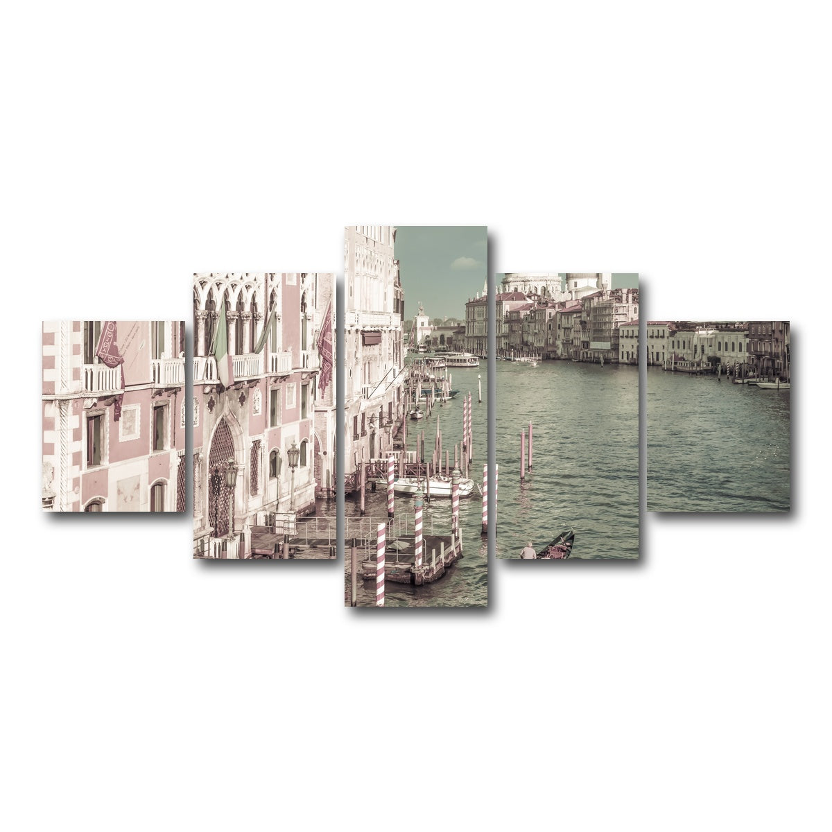 AUTO-MOCKUP WHITE | VENICE Canal Grande & Santa Maria della Salute | 5 Piece | Gallery Wrap Canvas | group=5_short