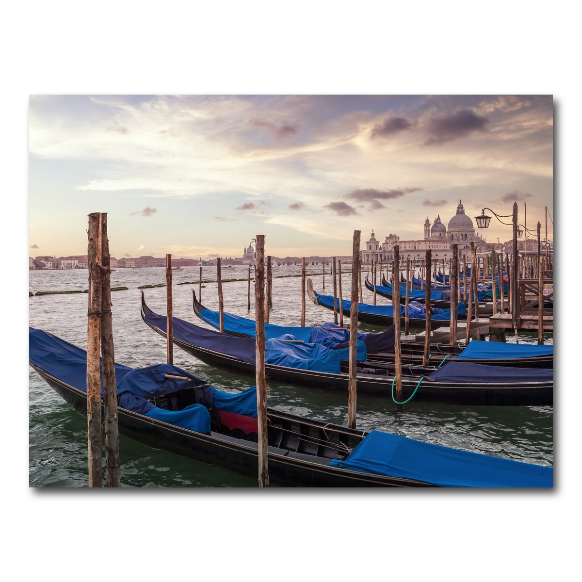 AUTO-MOCKUP WHITE | VENICE Gondolas & Santa Maria della Salute | 1 Piece | Gallery Wrap Canvas | group=4x3