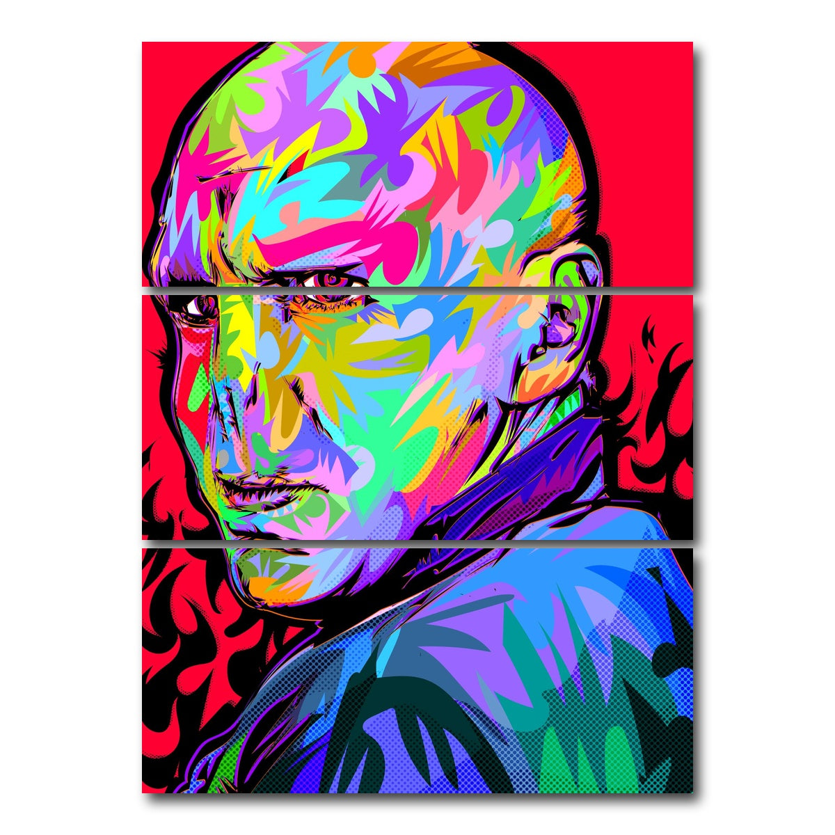 AUTO-MOCKUP WHITE | VOLDEMORT | 3 Piece | Gallery Wrap Canvas | group=8x18_stacked