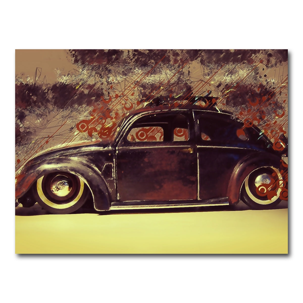 AUTO-MOCKUP WHITE | VW Beetle | 1 Piece | Gallery Wrap Canvas | group=4x3
