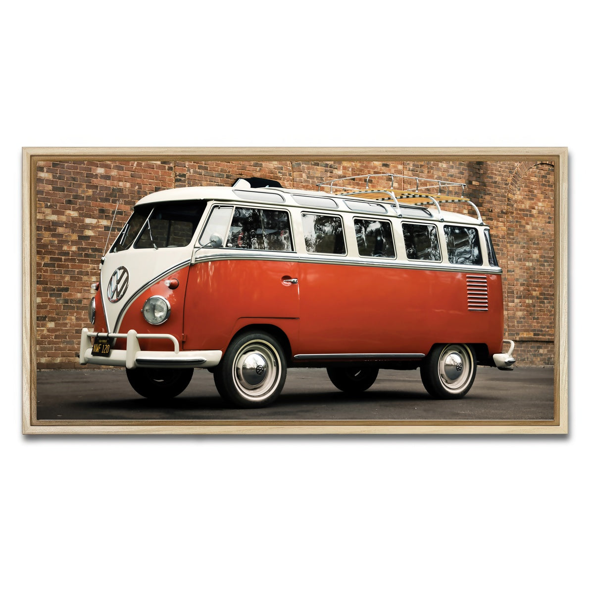 AUTO-MOCKUP WHITE | VW Microbus | 1 Piece | Natural Framed Canvas | group=2x1