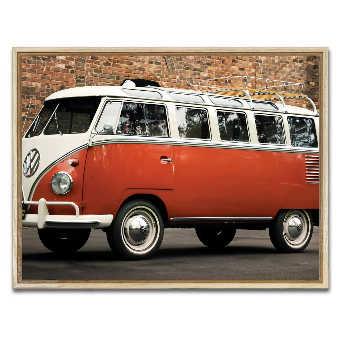 AUTO-MOCKUP WHITE | VW Microbus | 1 Piece | Natural Framed Canvas | group=4x3