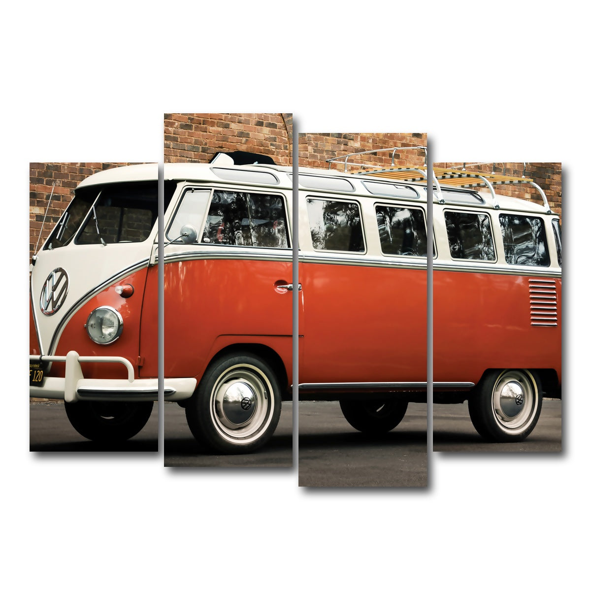 AUTO-MOCKUP WHITE | VW Microbus | 4 Piece | Gallery Wrap Canvas | group=4_normal
