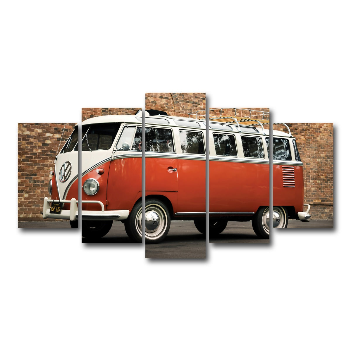 AUTO-MOCKUP WHITE | VW Microbus | 5 Piece | Gallery Wrap Canvas | group=5_normal