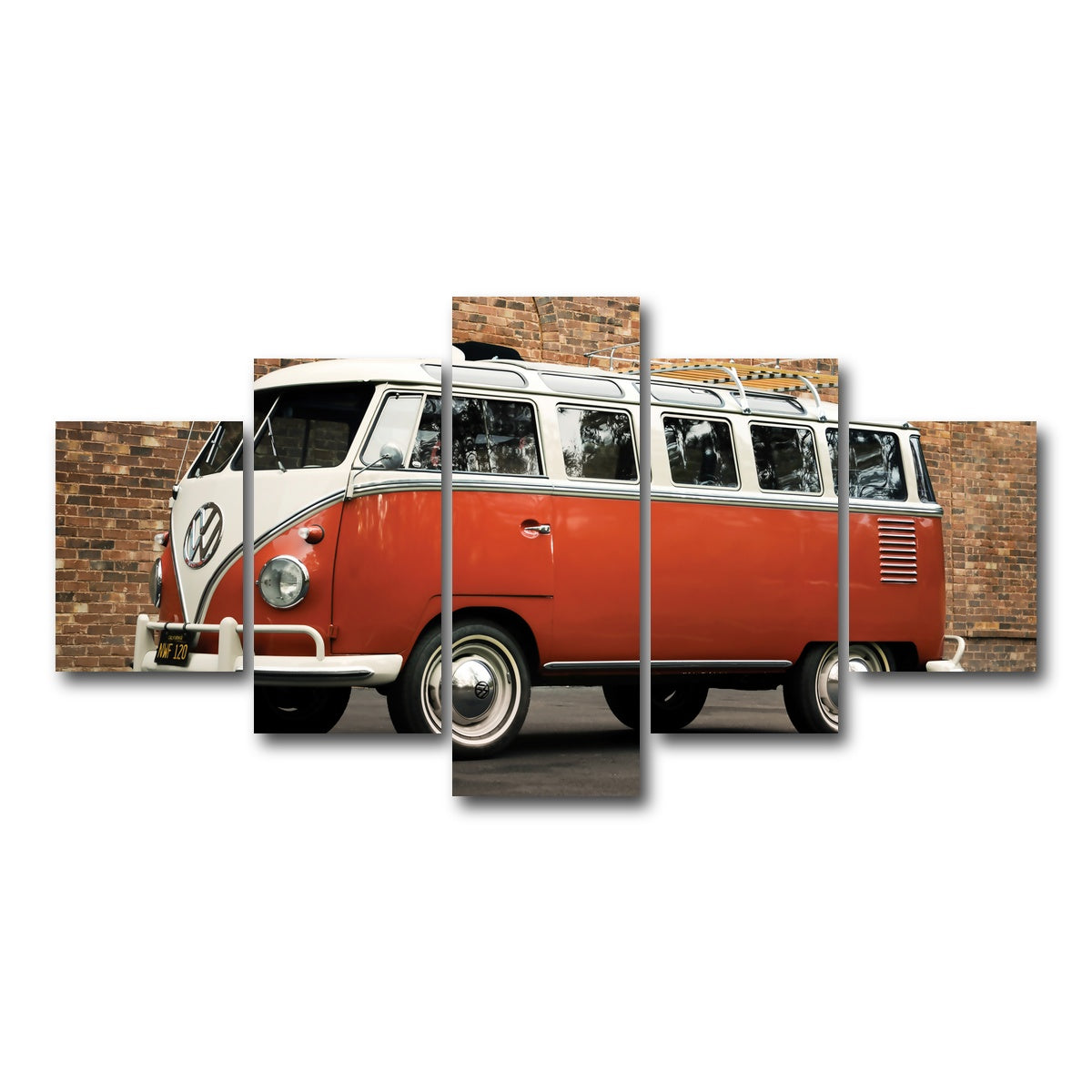 AUTO-MOCKUP WHITE | VW Microbus | 5 Piece | Gallery Wrap Canvas | group=5_short