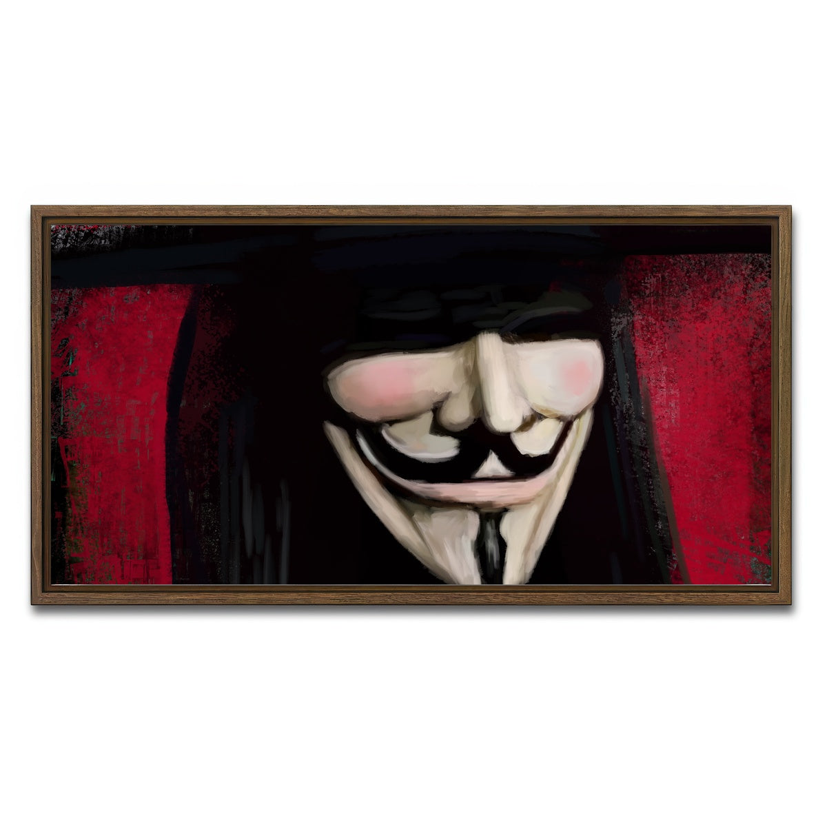 AUTO-MOCKUP WHITE | V Close Up | 1 Piece | Walnut Framed Canvas | group=2x1