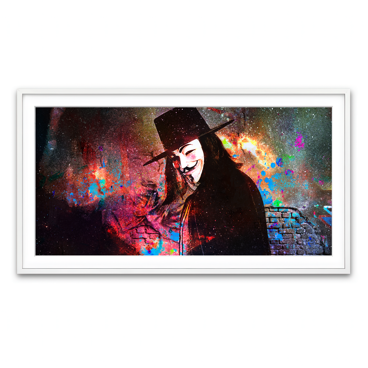 Framed Print 2x1 White