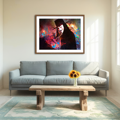 AUTO-MOCKUP ROOM | V For Vendetta Wall Art