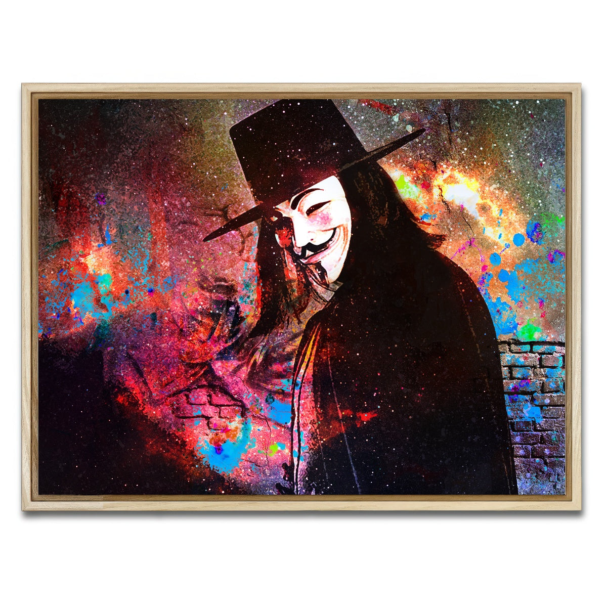 AUTO-MOCKUP WHITE | V For Vendetta | 1 Piece | Natural Framed Canvas | group=4x3