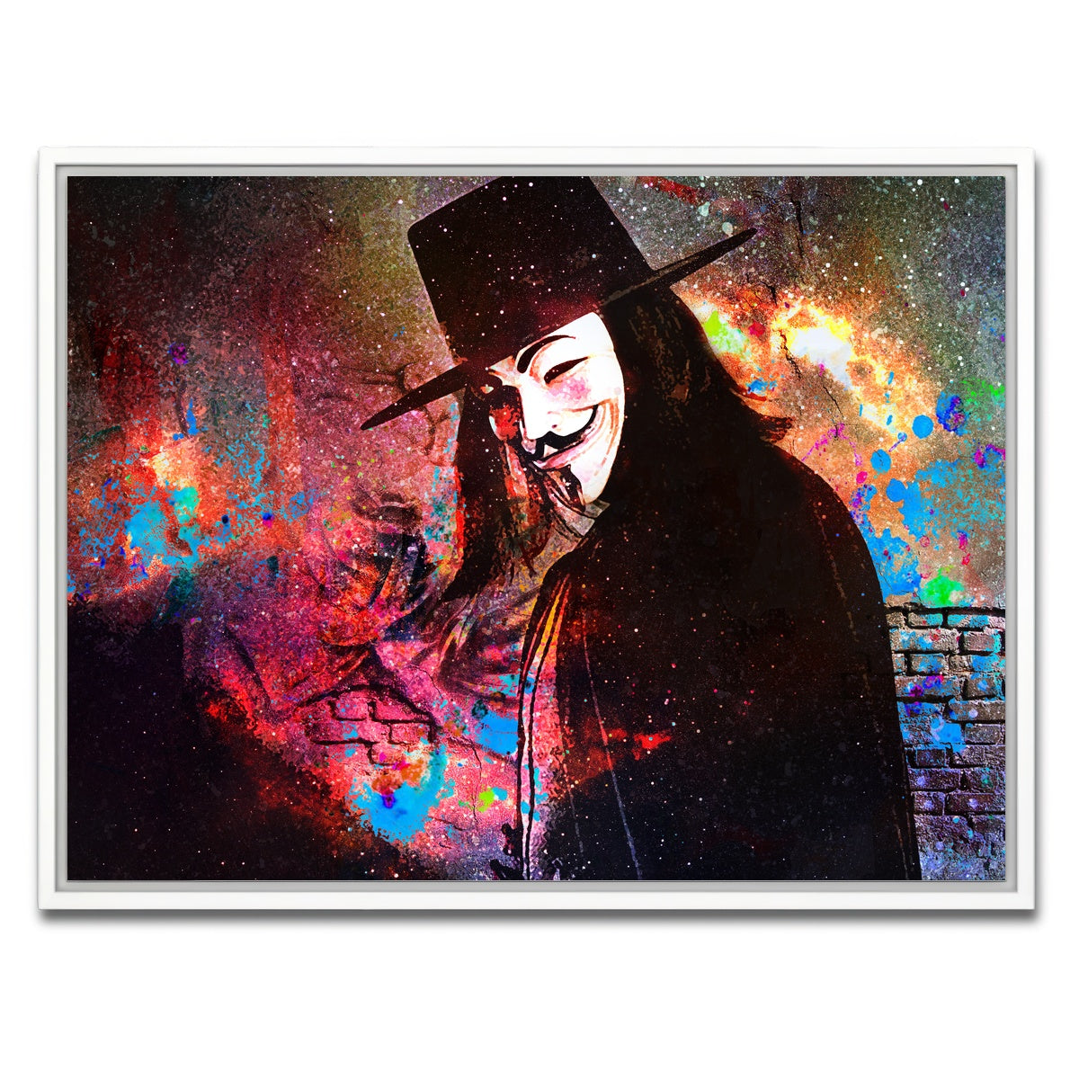 AUTO-MOCKUP WHITE | V For Vendetta | 1 Piece | White Framed Canvas | group=4x3