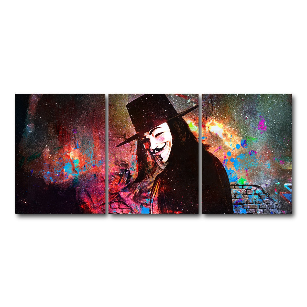 AUTO-MOCKUP WHITE | V For Vendetta | 3 Piece | Gallery Wrap Canvas | group=18x24