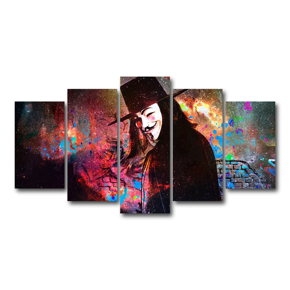 AUTO-MOCKUP WHITE | V For Vendetta | 5 Piece | Gallery Wrap Canvas | group=5_normal